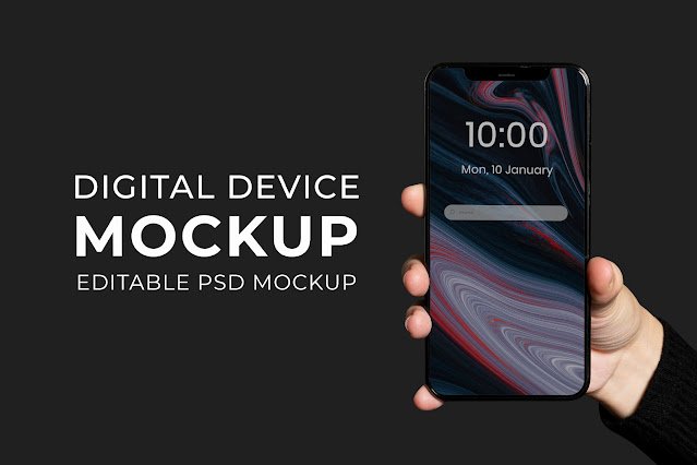 Digital Device Mockup - Mobile Mockup PSD Free via PSD71.com